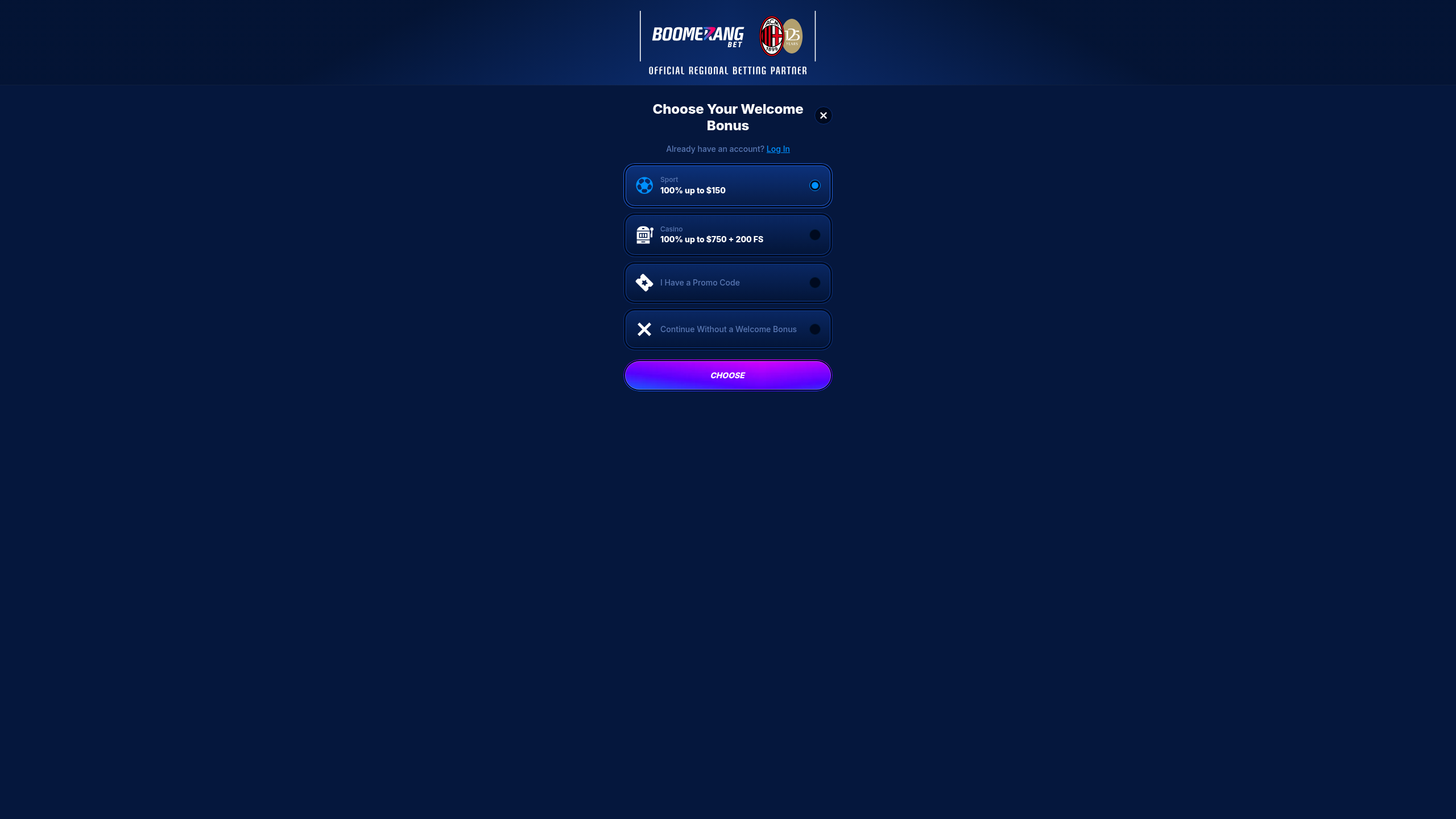 Boomerang Bet — betting site