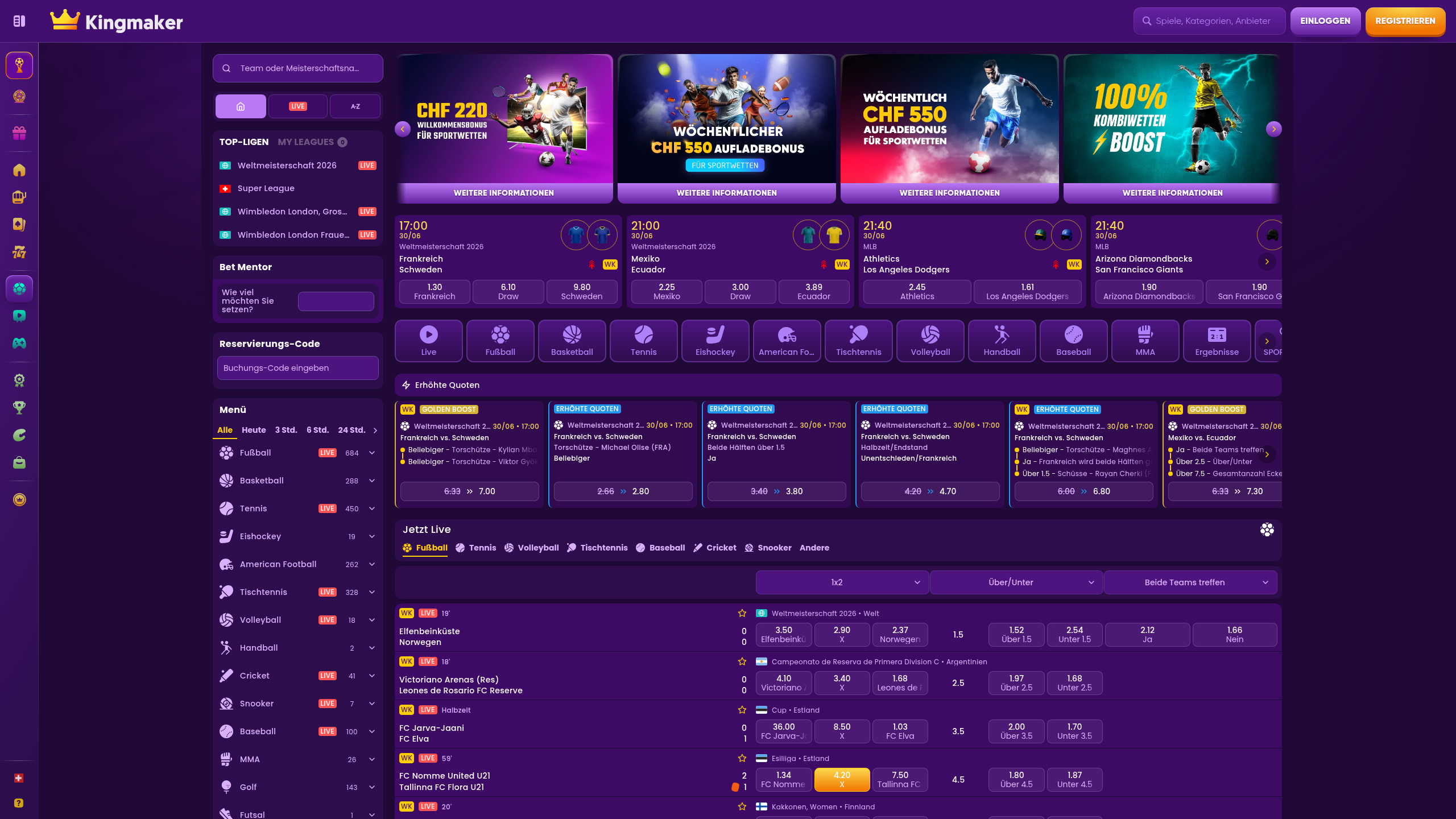 Kingmaker — betting site