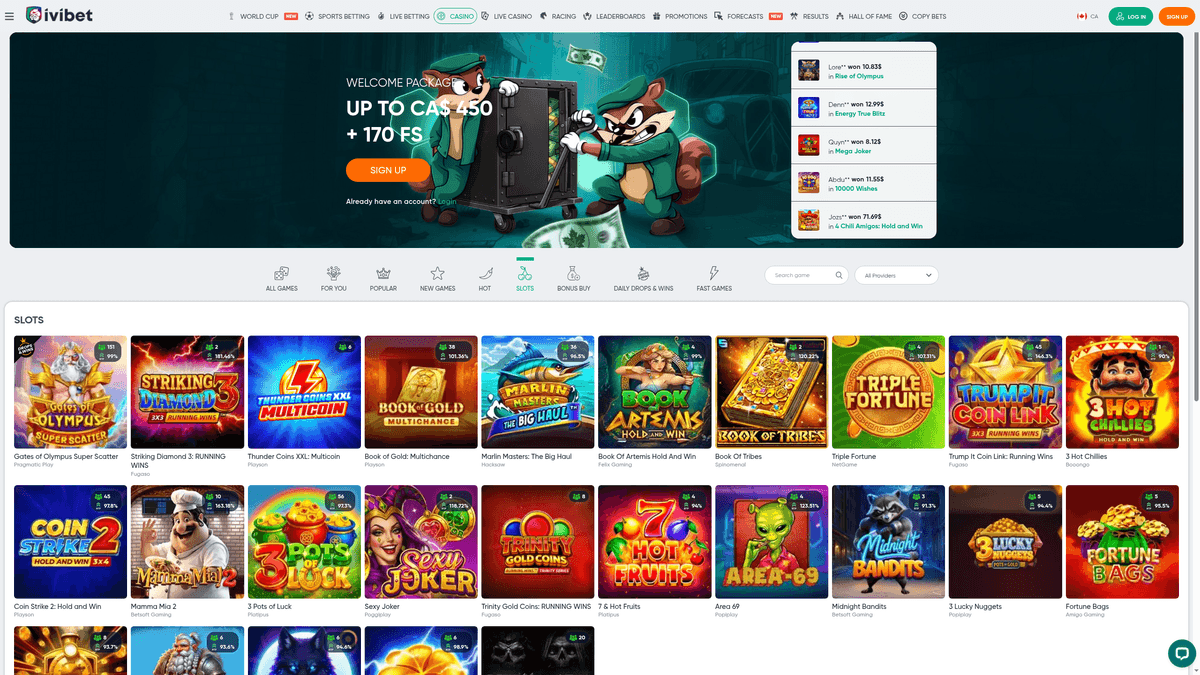 Ivibet casino lobby